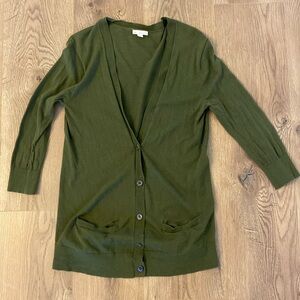 Gap Green V Neck Cardigan